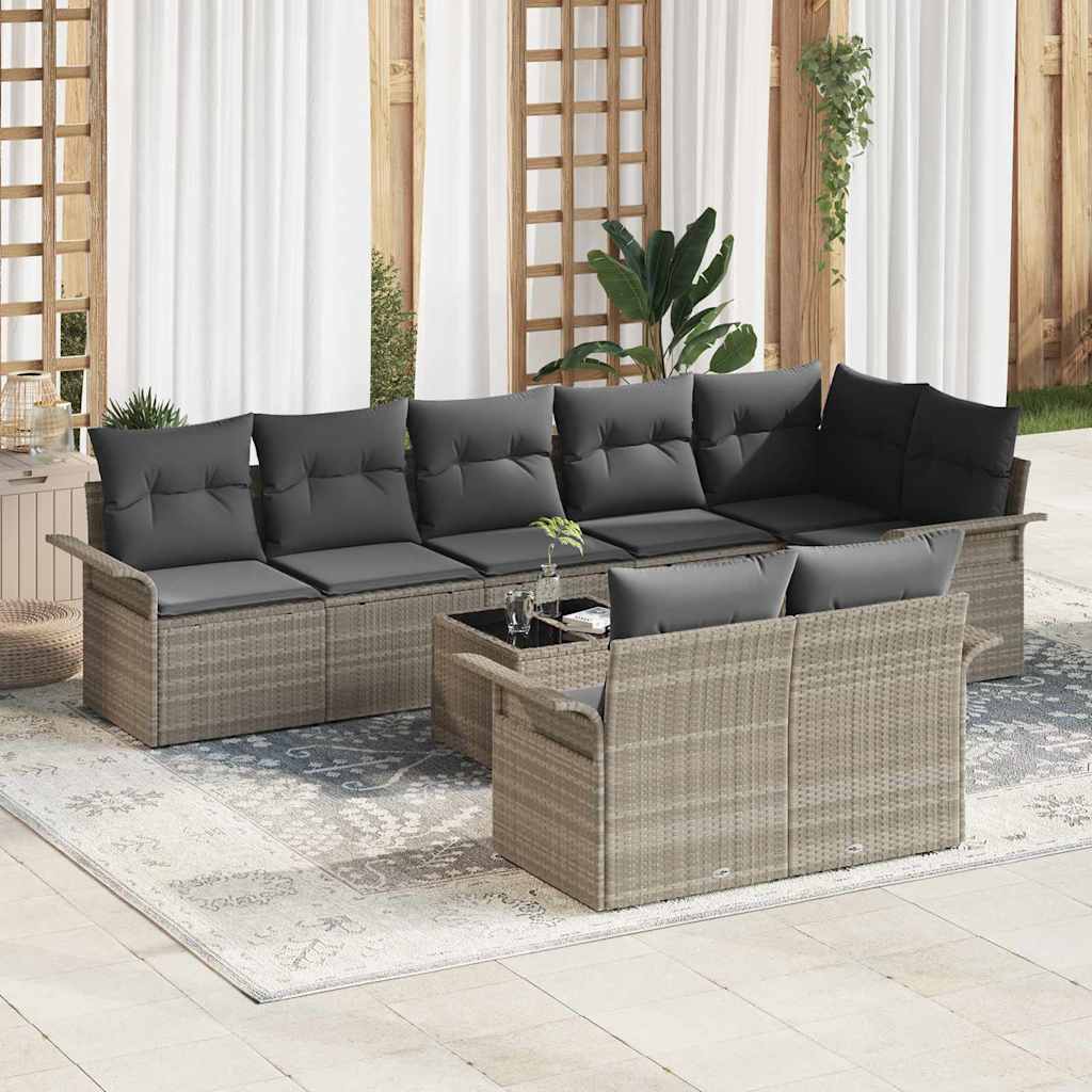Tuin Sofa Set Met Kussen 9 Pcs Poly Riet