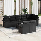 Tuin Sofa Set Met Kussen 9 Pcs Poly Riet