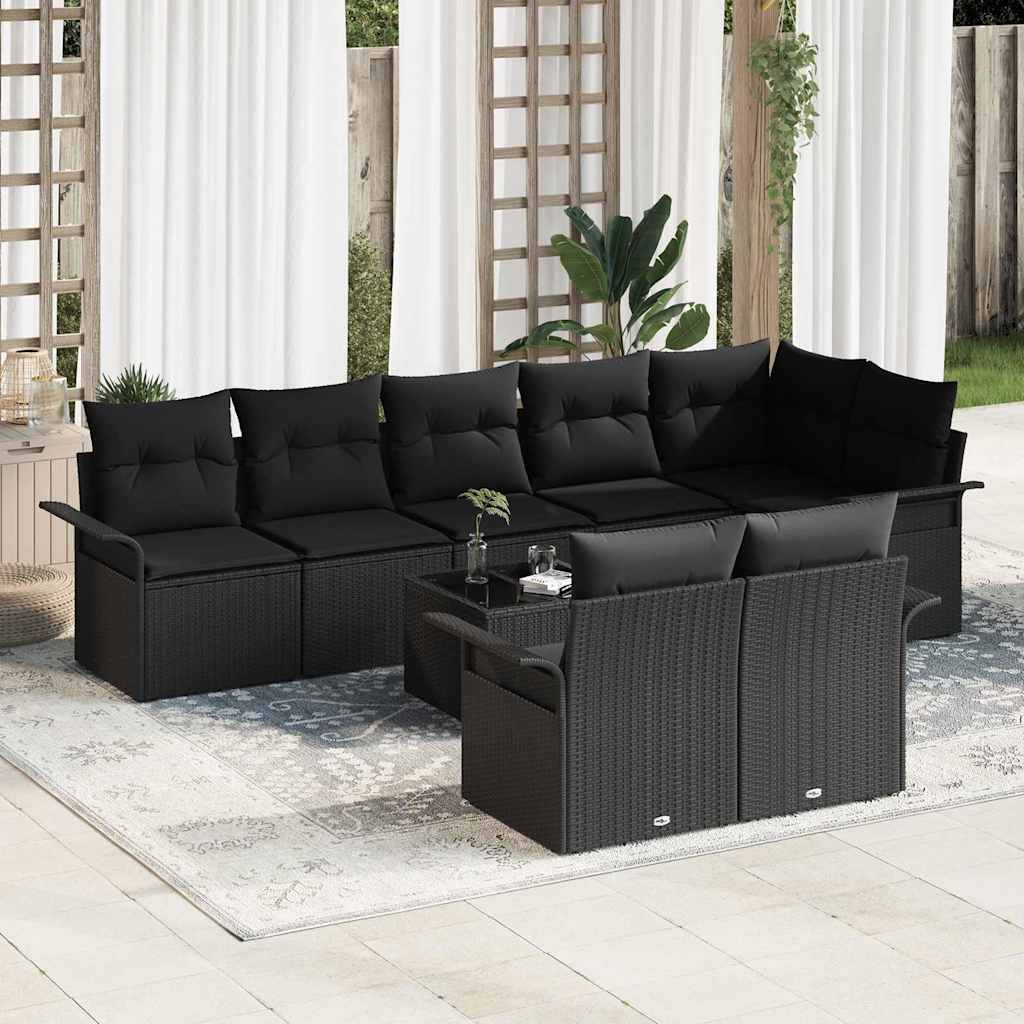 Tuin Sofa Set Met Kussen 9 Pcs Poly Riet