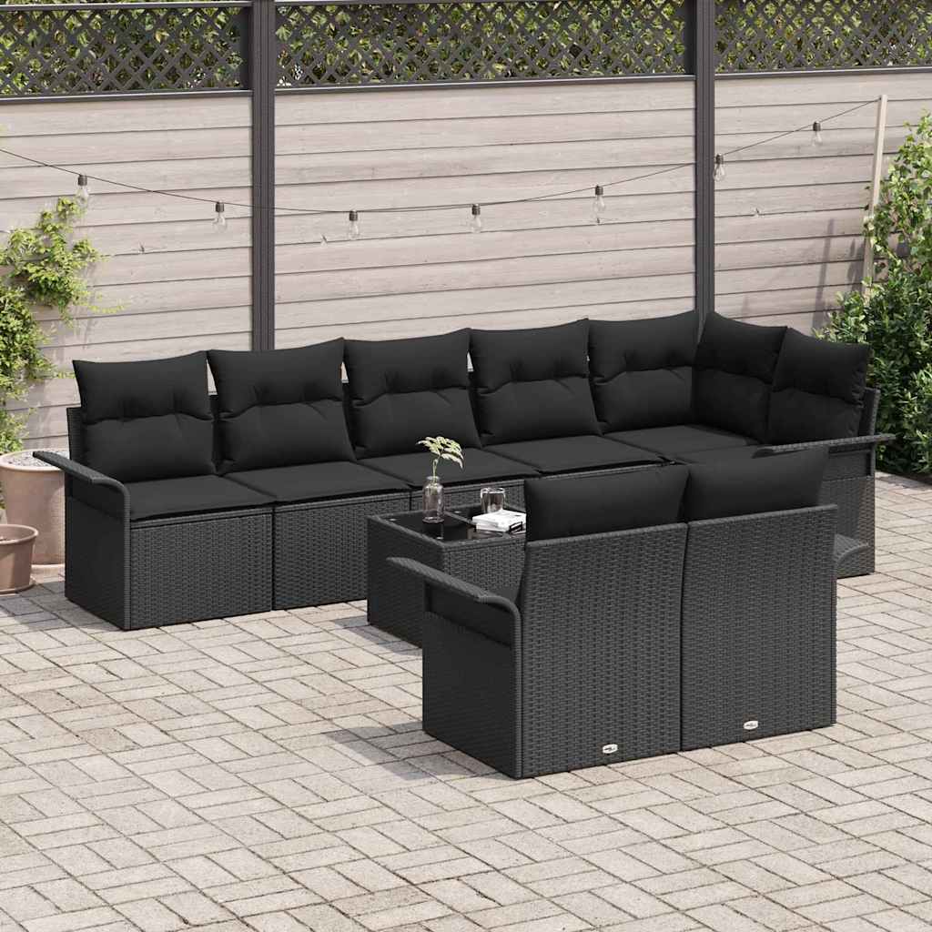 Tuin Sofa Set Met Kussen 9 Pcs Poly Riet