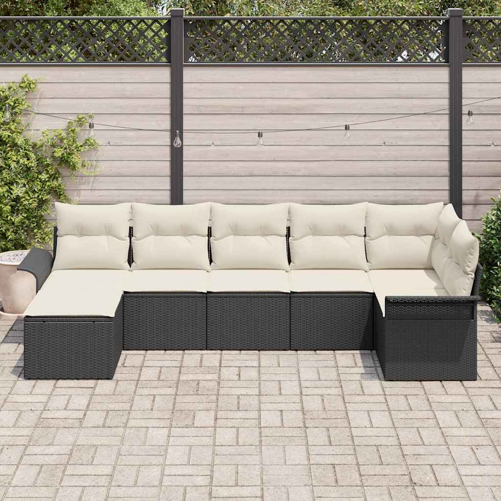 Tuin Sofa Set Met Kussen 7 Pcs Poly Riet