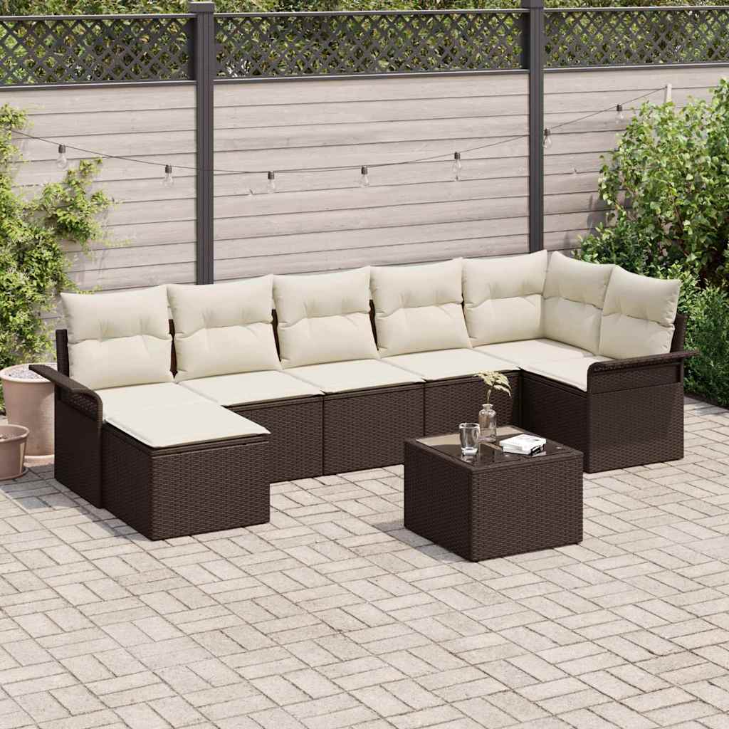 Tuin Sofa Set Met Kussen 7 Pcs Poly Riet