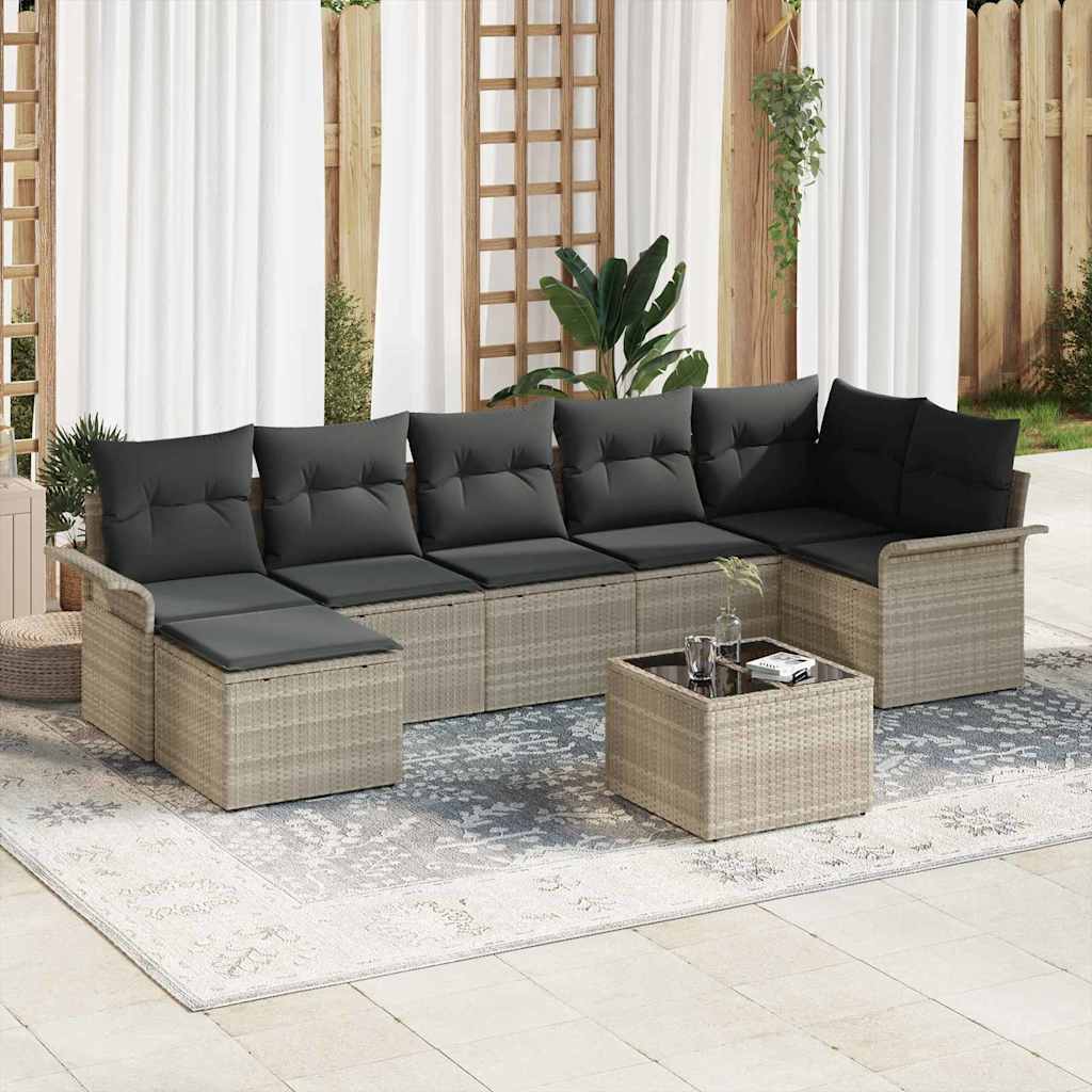 Tuin Sofa Set Met Kussen 7 Pcs Poly Riet