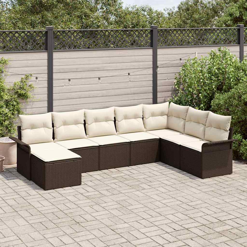 Tuin Sofa Set Met Kussen 9 Pcs Poly Riet