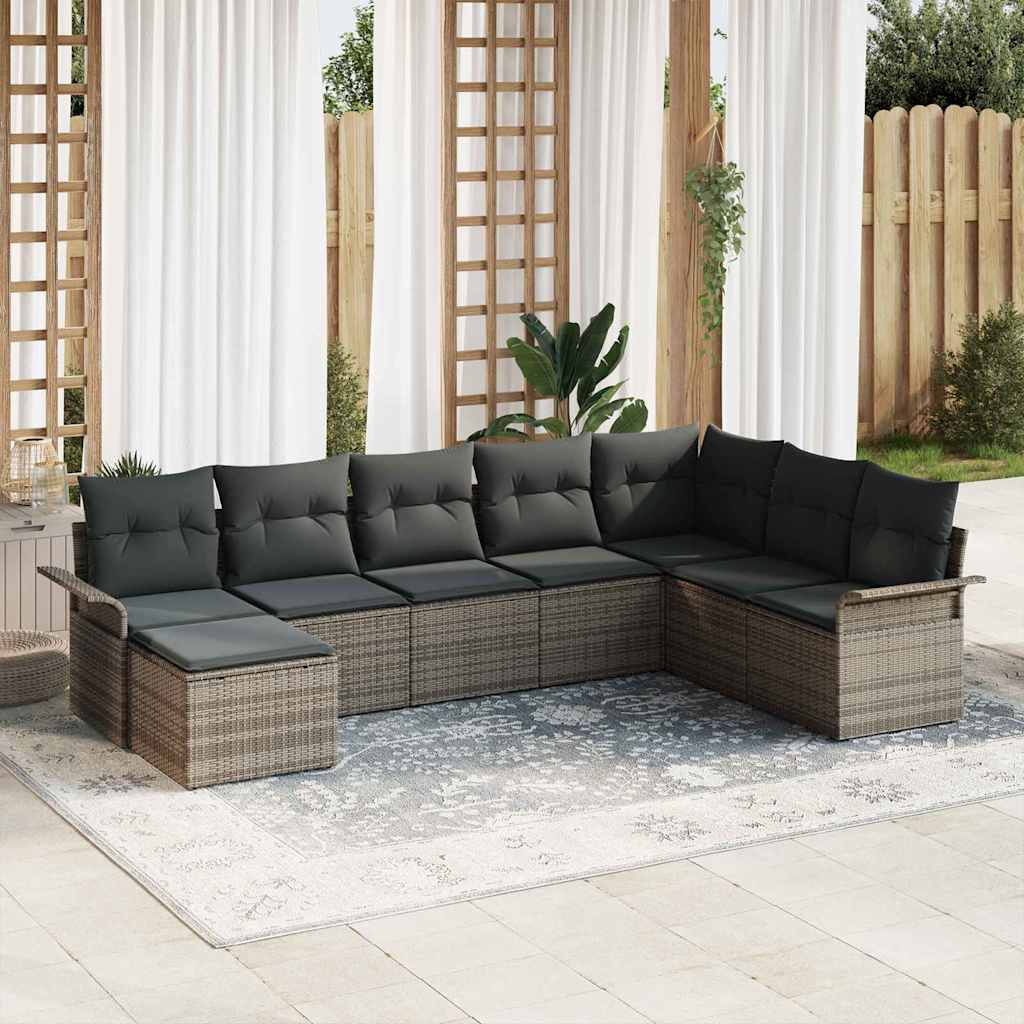 Tuin Sofa Set Met Kussen 9 Pcs Poly Riet