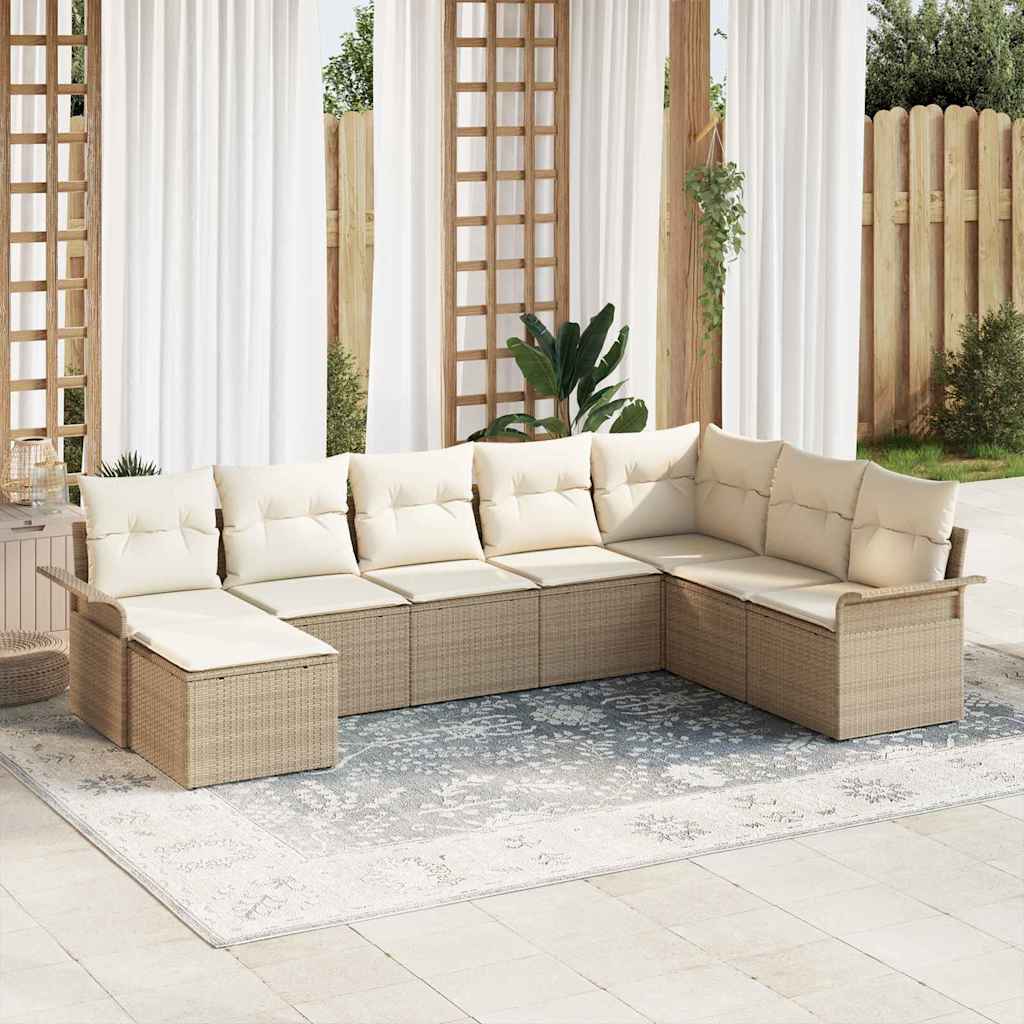Tuin Sofa Set Met Kussen 9 Pcs Poly Riet