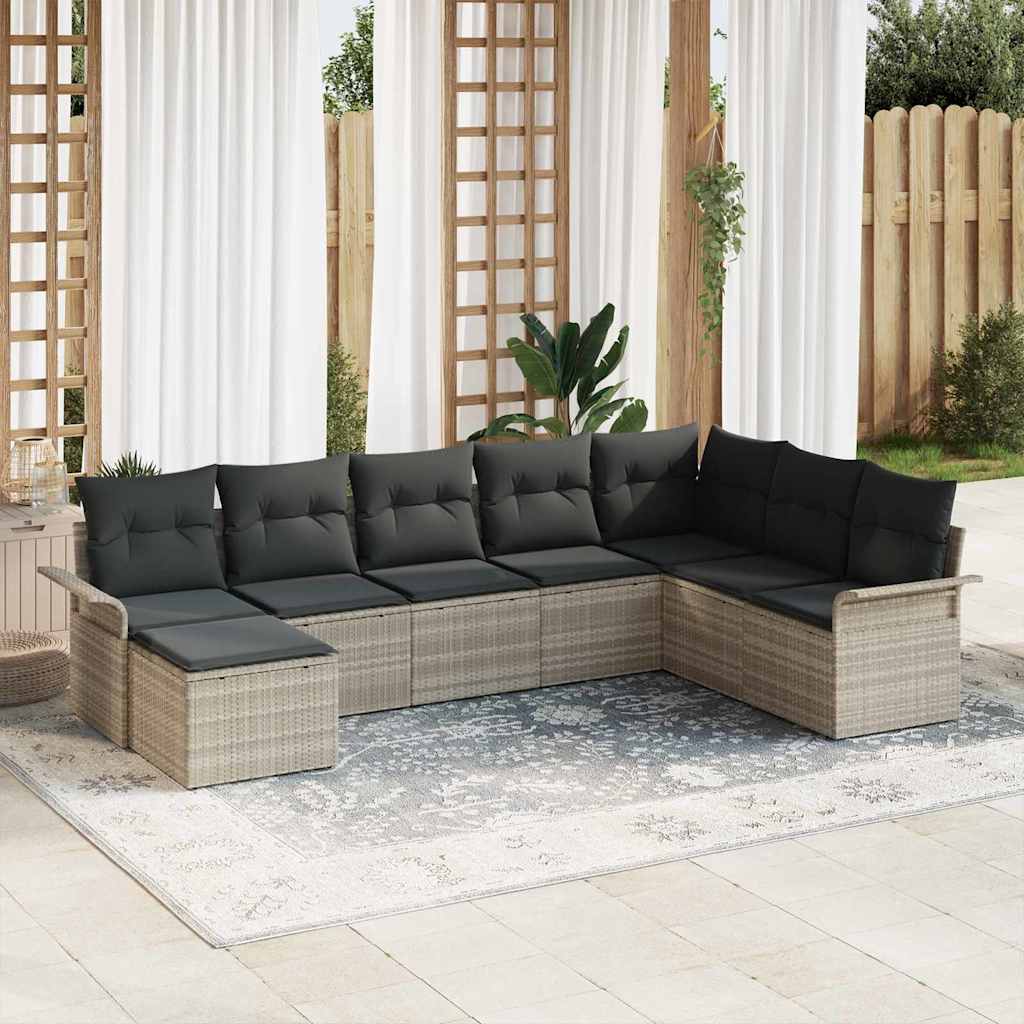 Tuin Sofa Set Met Kussen 9 Pcs Poly Riet