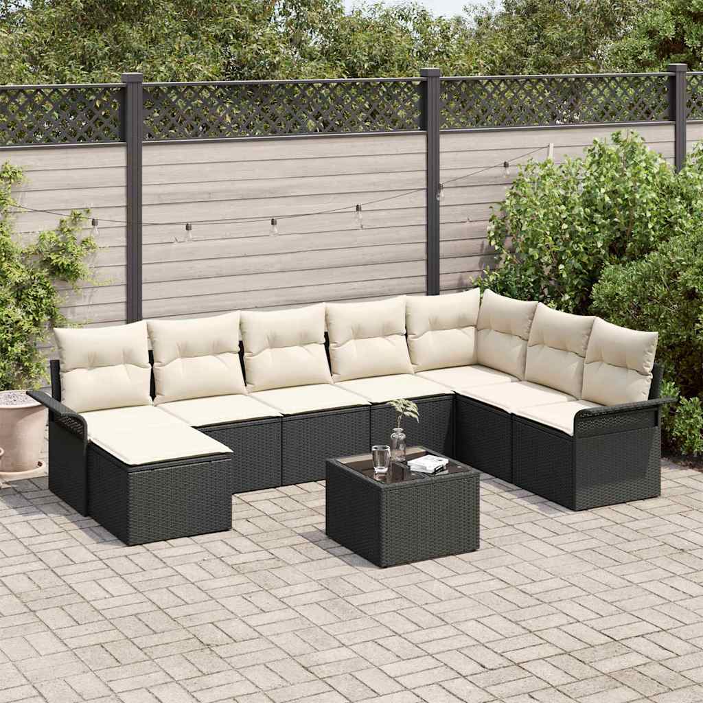 Tuin Sofa Set Met Kussen 9 Pcs Poly Riet