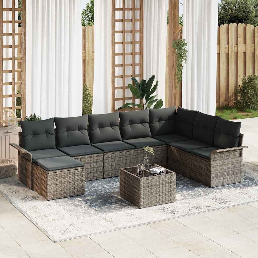 Tuin Sofa Set Met Kussen 9 Pcs Poly Riet