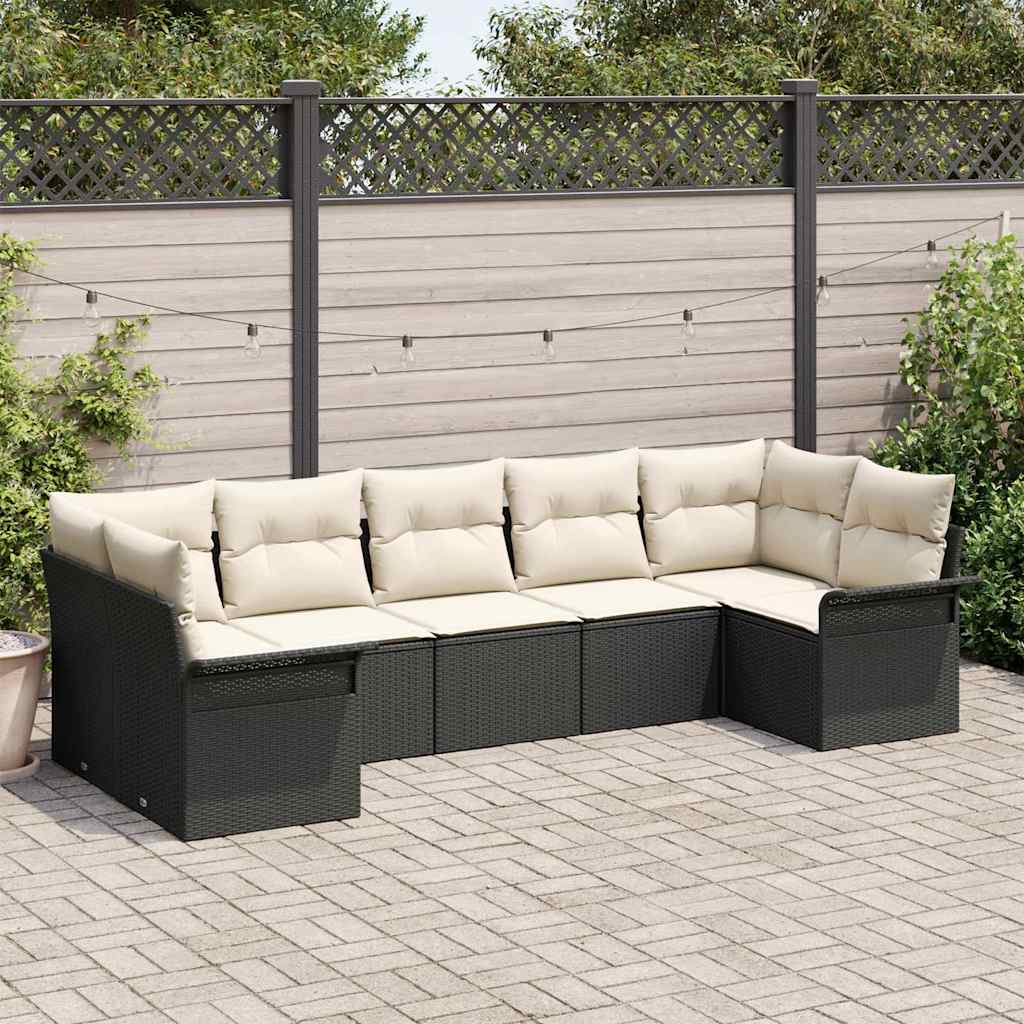 Tuin Sofa Set Met Kussen 7 Pcs Poly Riet