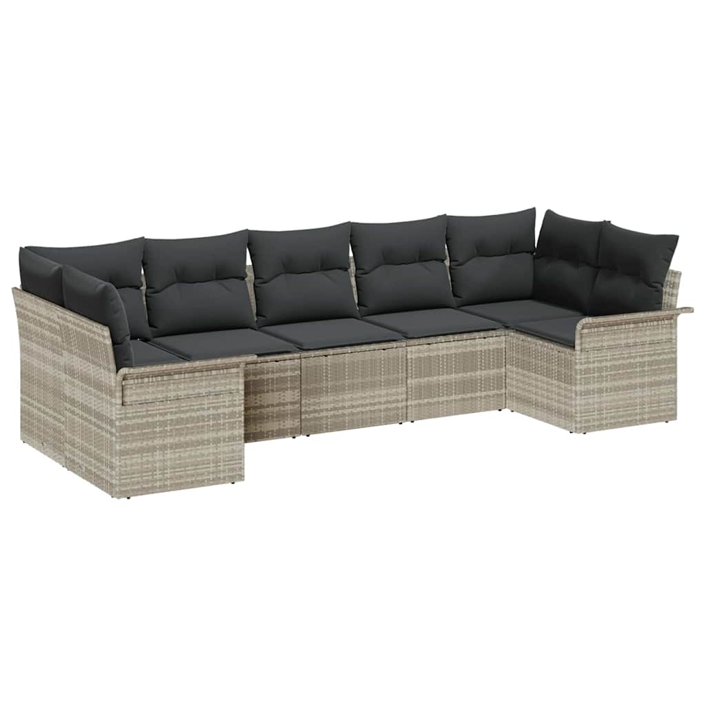 Tuin Sofa Set Met Kussen 7 Pcs Poly Riet