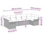 Tuin Sofa Set Met Kussen 7 Pcs Poly Riet