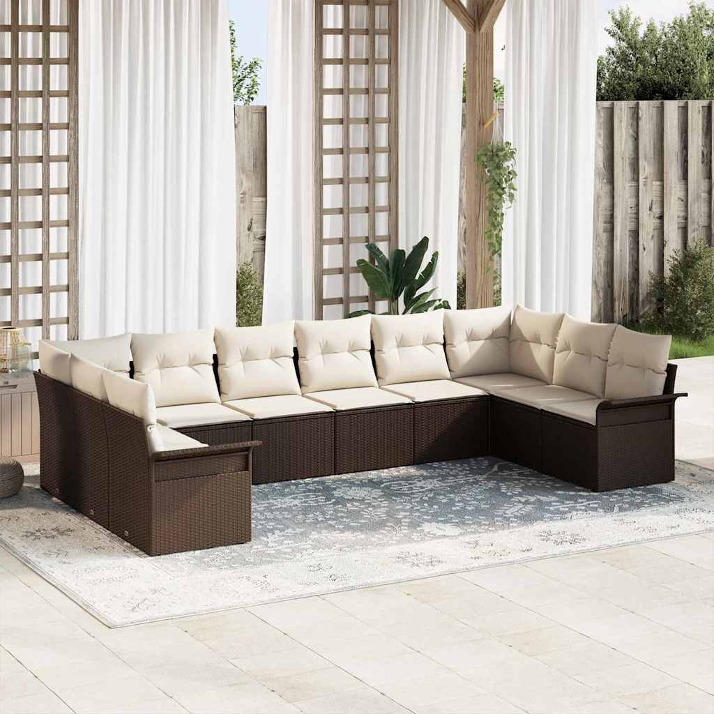 Tuin Sofa Set Met Kussen 11 Pcs Poly Riet