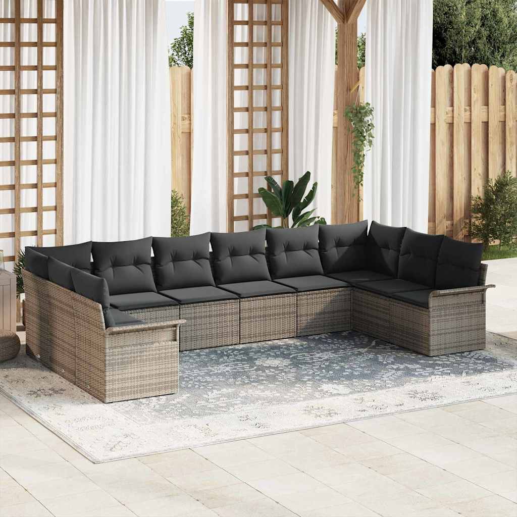 Tuin Sofa Set Met Kussen 11 Pcs Poly Riet