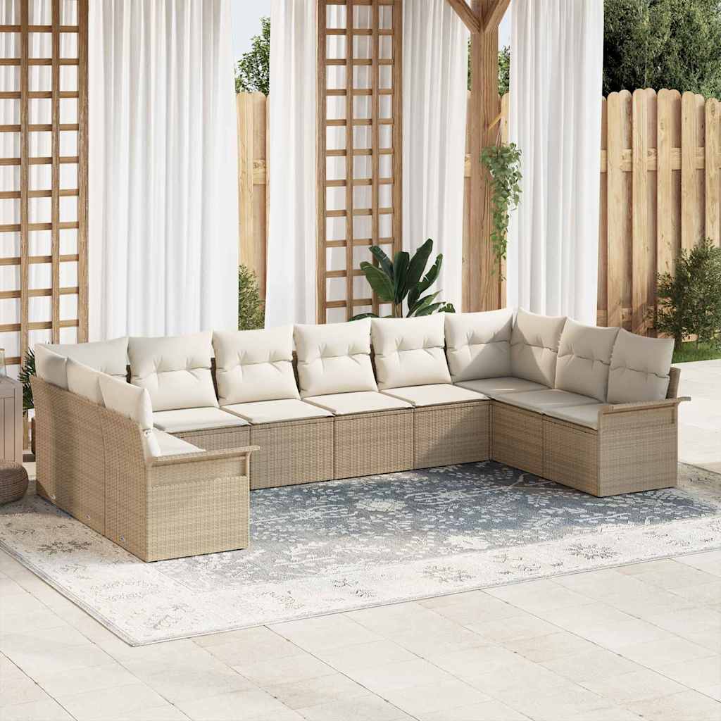 Tuin Sofa Set Met Kussen 11 Pcs Poly Riet