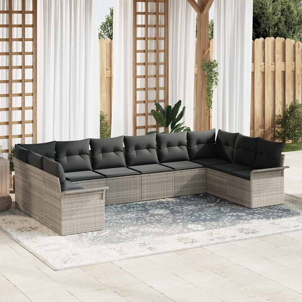 Tuin Sofa Set Met Kussen 11 Pcs Poly Riet