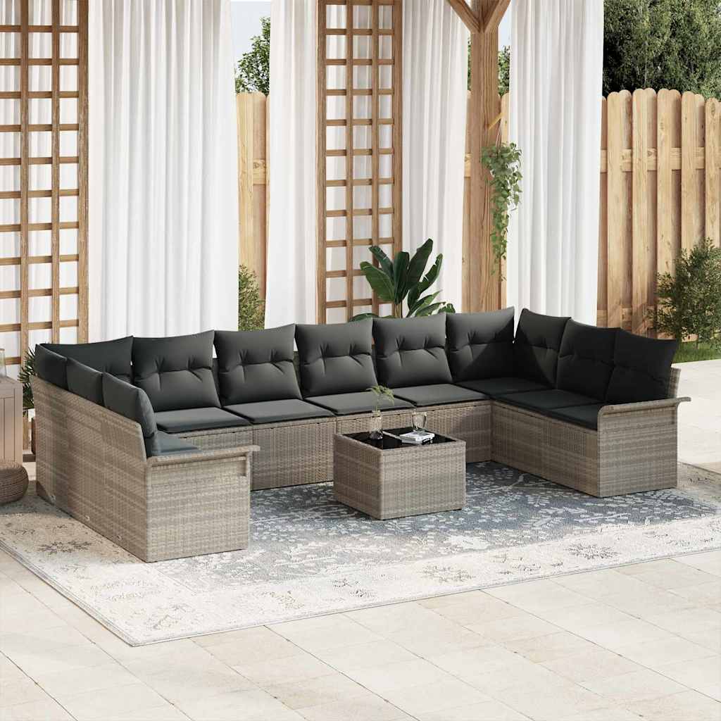 Tuin Sofa Set Met Kussen 11 Pcs Poly Riet
