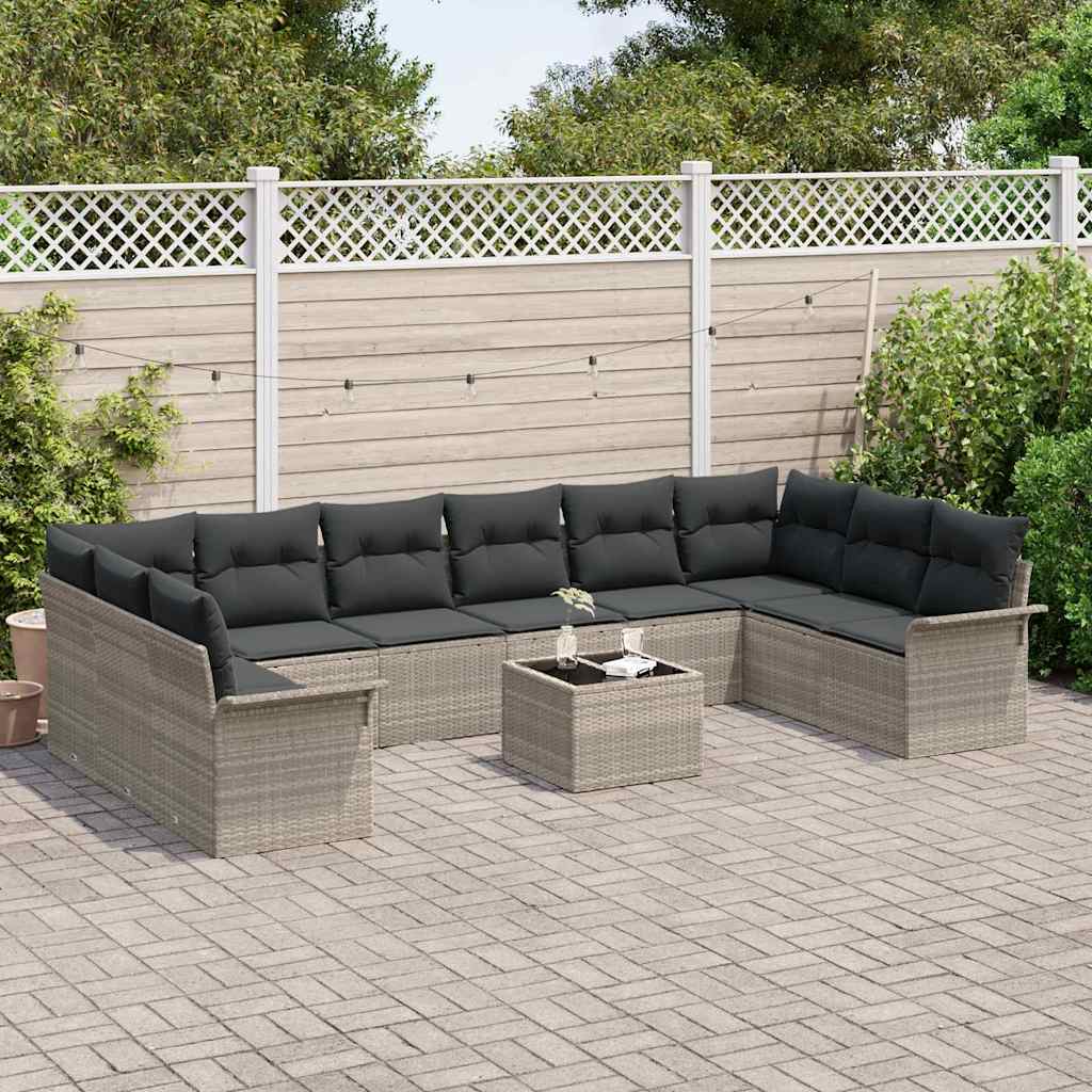 Tuin Sofa Set Met Kussen 11 Pcs Poly Riet