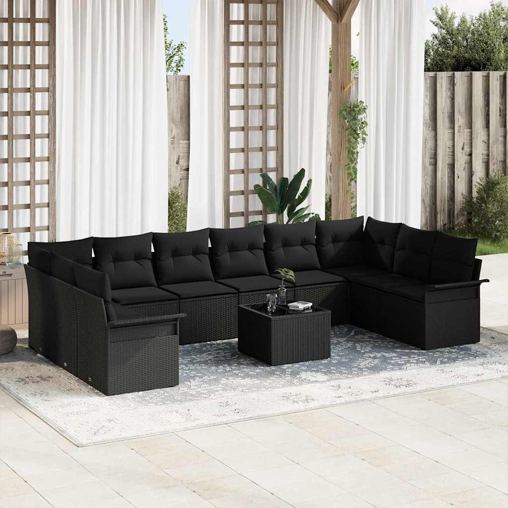 Tuin Sofa Set Met Kussen 11 Pcs Poly Riet