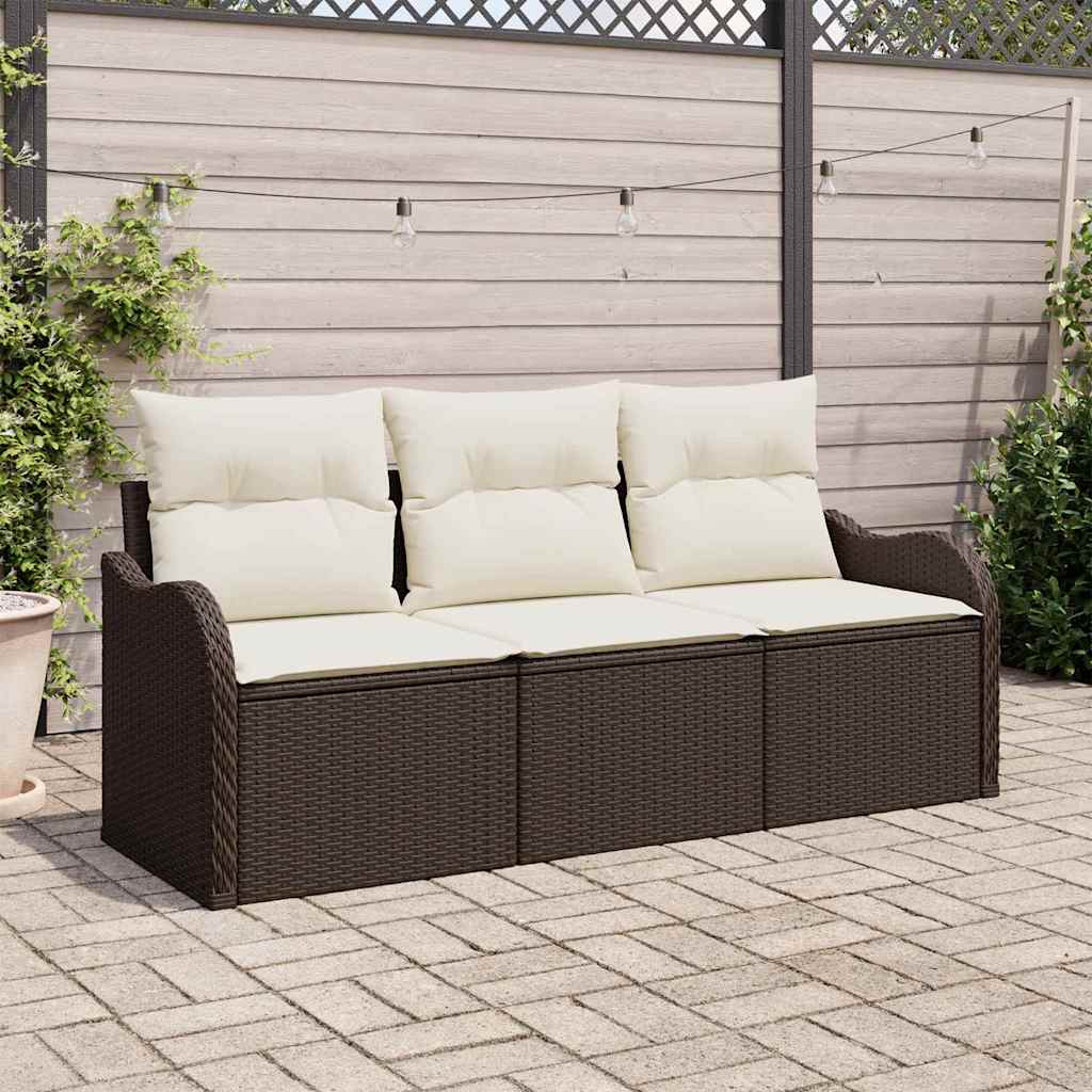 Tuin Sofa Set Met Kussen 3 Pcs Poly Riet