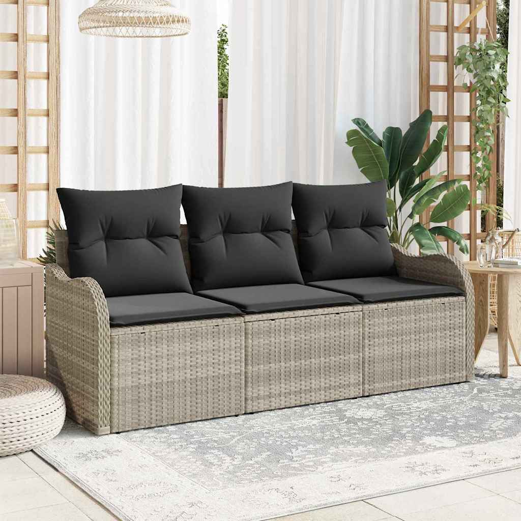 Tuin Sofa Set Met Kussen 3 Pcs Poly Riet