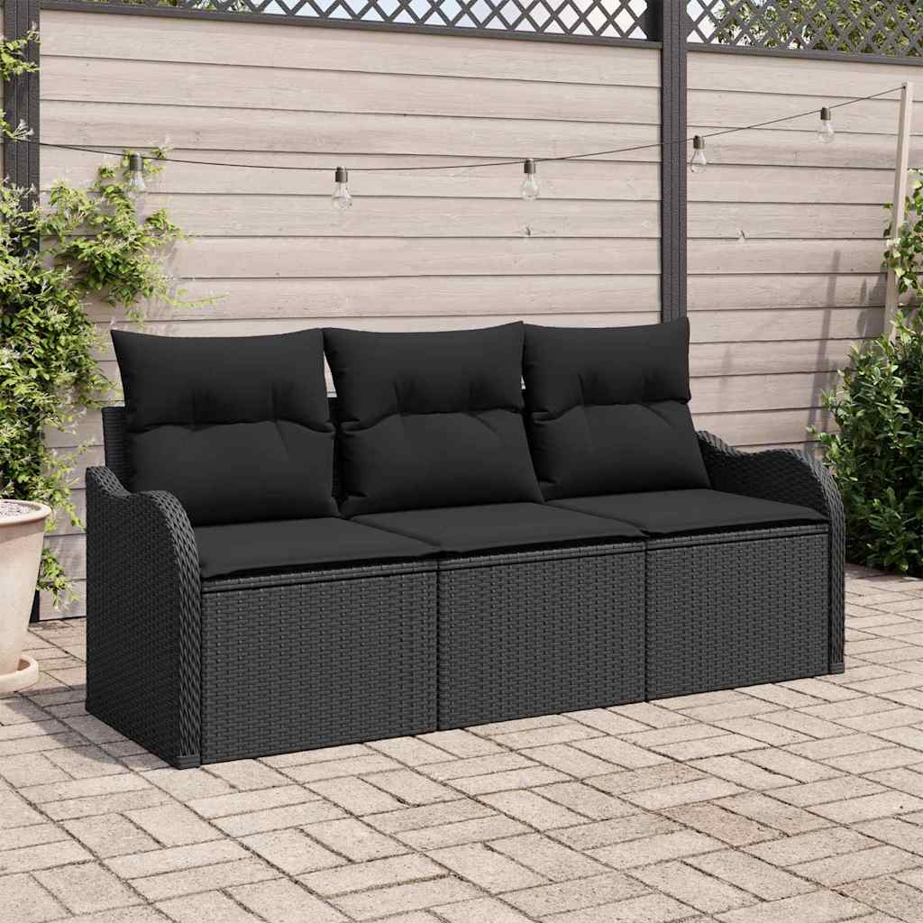 Tuin Sofa Set Met Kussen 3 Pcs Poly Riet