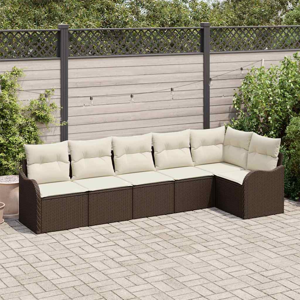 Tuin Sofa Set Met Kussen 7 Pcs Poly Riet