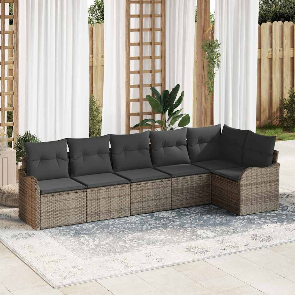 Tuin Sofa Set Met Kussen 7 Pcs Poly Riet