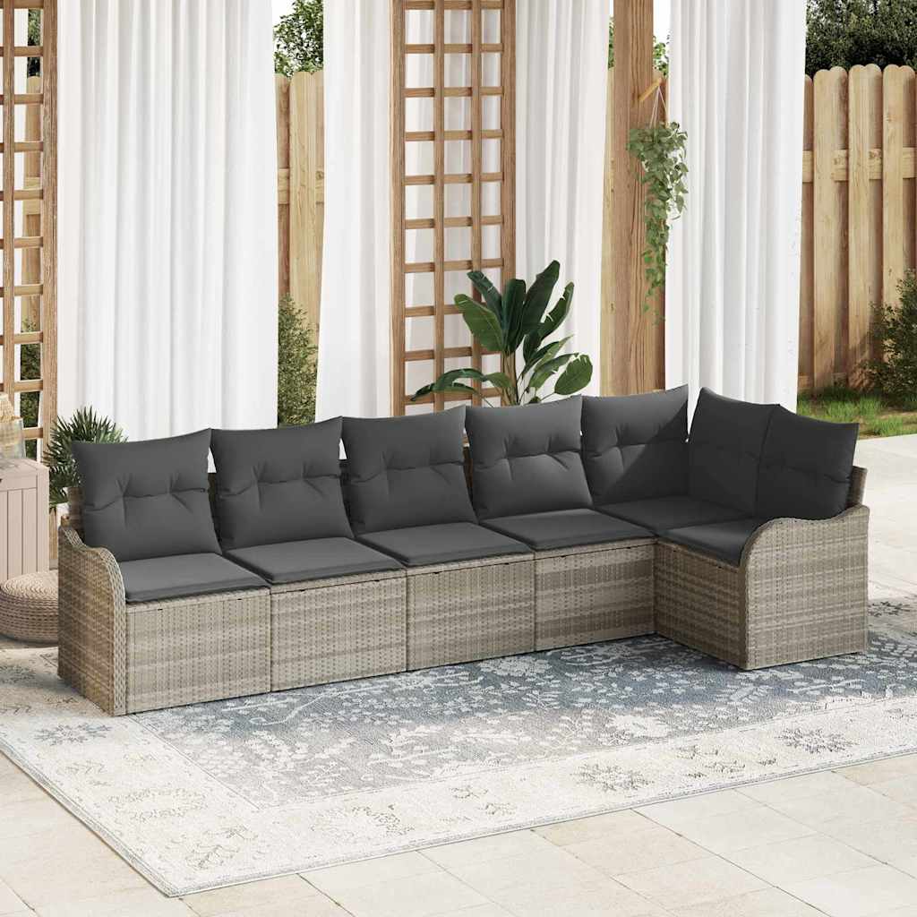 Tuin Sofa Set Met Kussen 7 Pcs Poly Riet