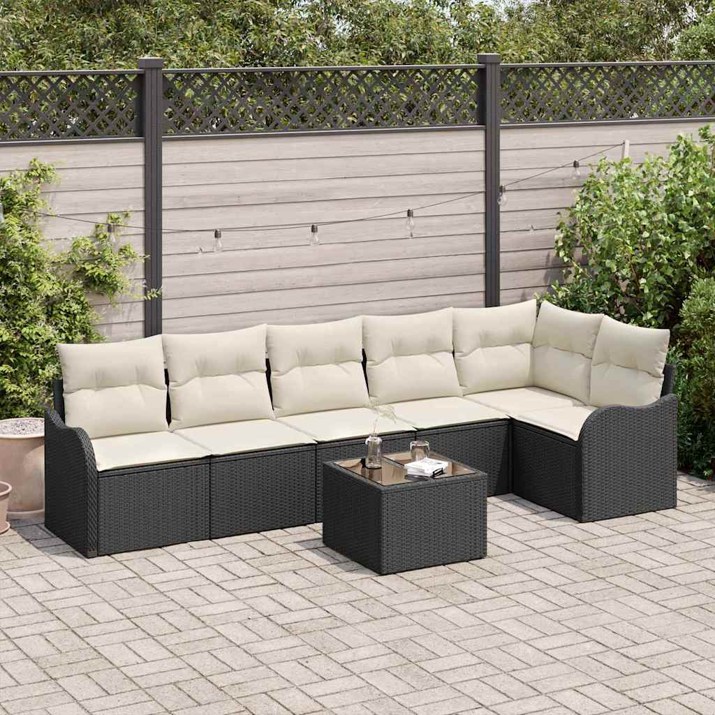 Tuin Sofa Set Met Kussen 7 Pcs Poly Riet