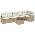 Tuin Sofa Set Met Kussen 7 Pcs Poly Riet