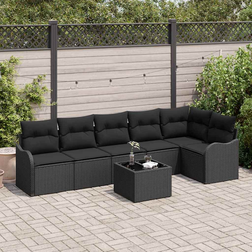 Tuin Sofa Set Met Kussen 7 Pcs Poly Riet