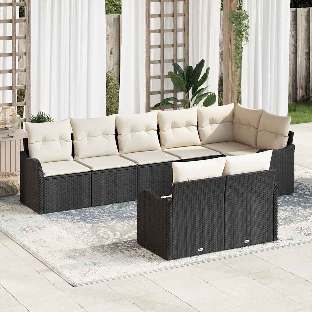 Tuin Sofa Set Met Kussen 9 Pcs Poly Riet