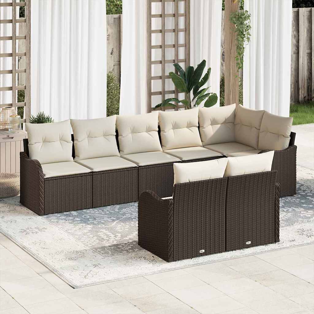 Tuin Sofa Set Met Kussen 9 Pcs Poly Riet