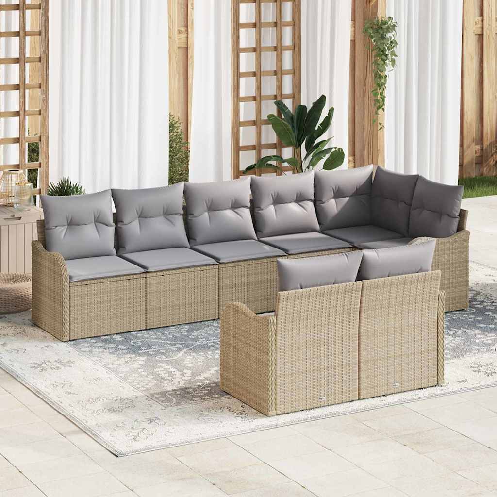 Tuin Sofa Set Met Kussen 9 Pcs Poly Riet