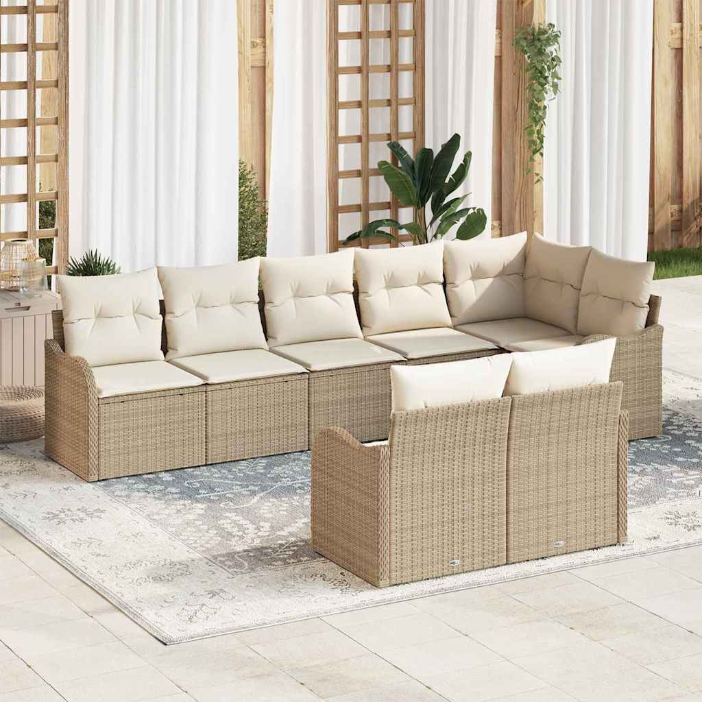 Tuin Sofa Set Met Kussen 9 Pcs Poly Riet