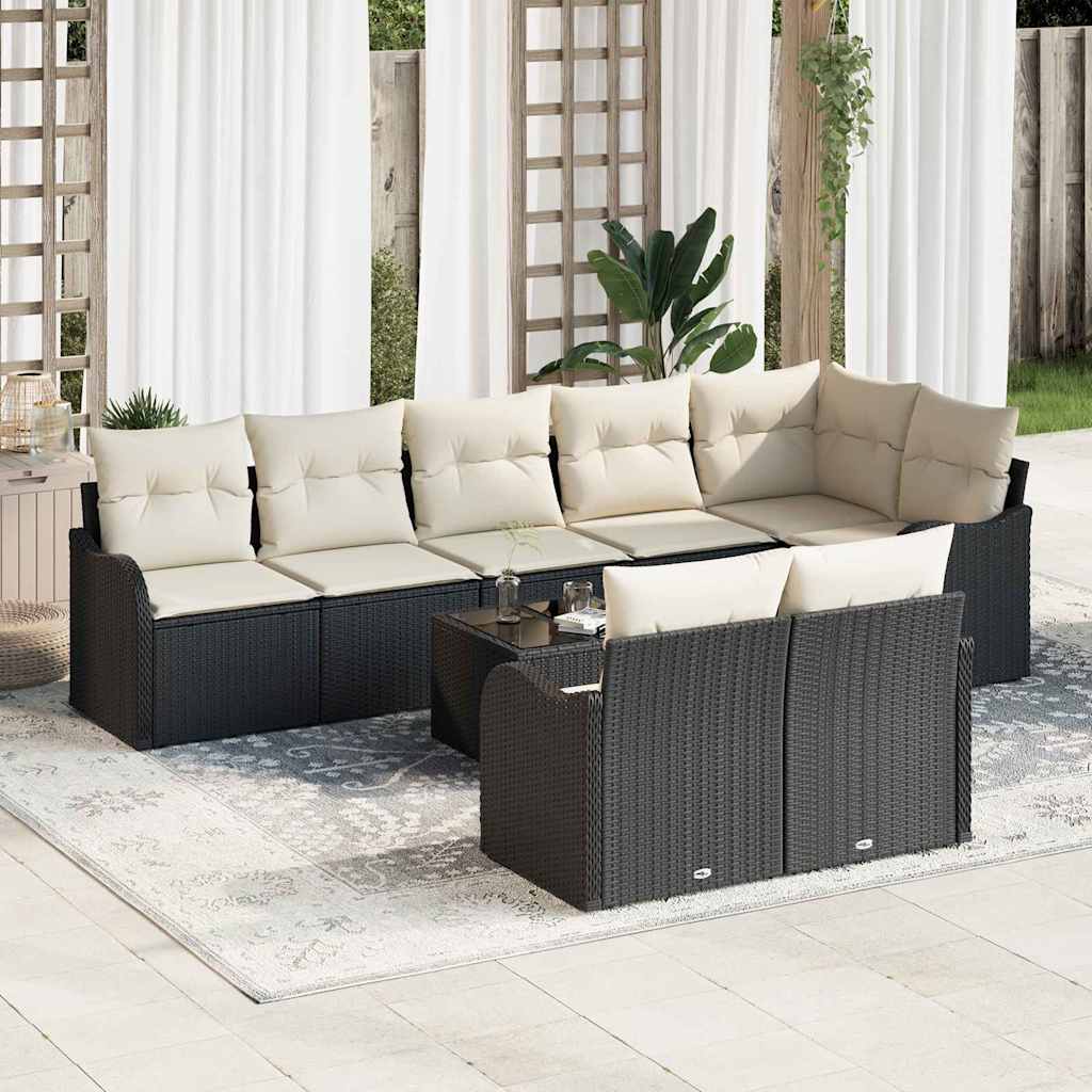 Tuin Sofa Set Met Kussen 9 Pcs Poly Riet