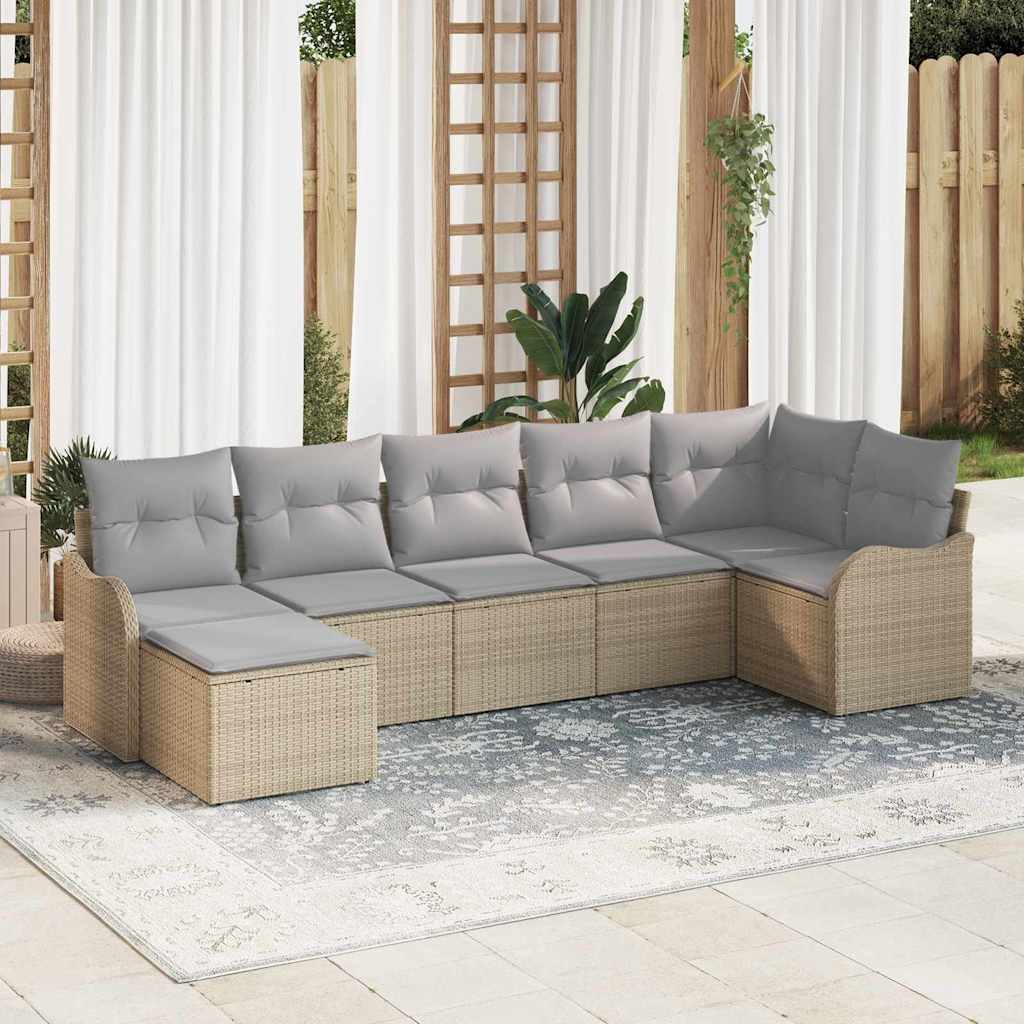 Tuin Sofa Set Met Kussen 8 Pcs Poly Riet