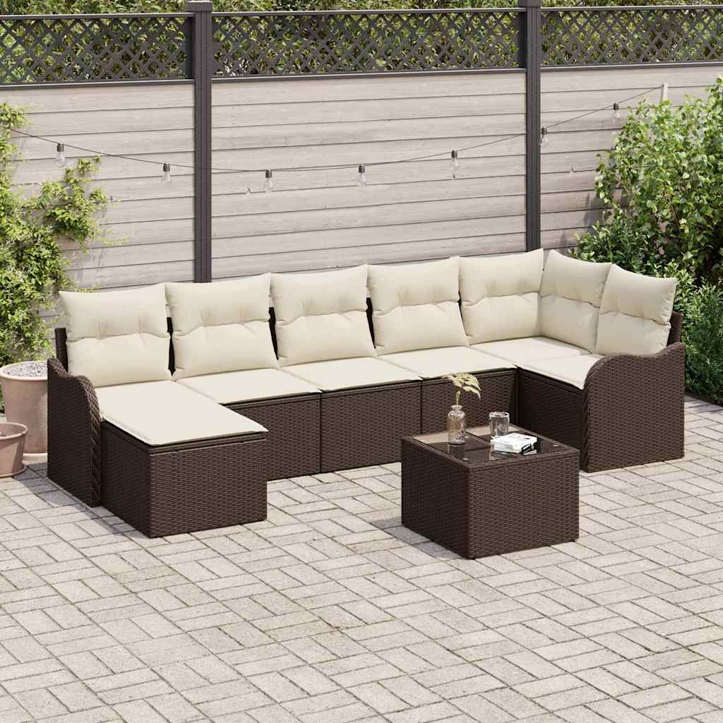 Tuin Sofa Set Met Kussen 8 Pcs Poly Riet