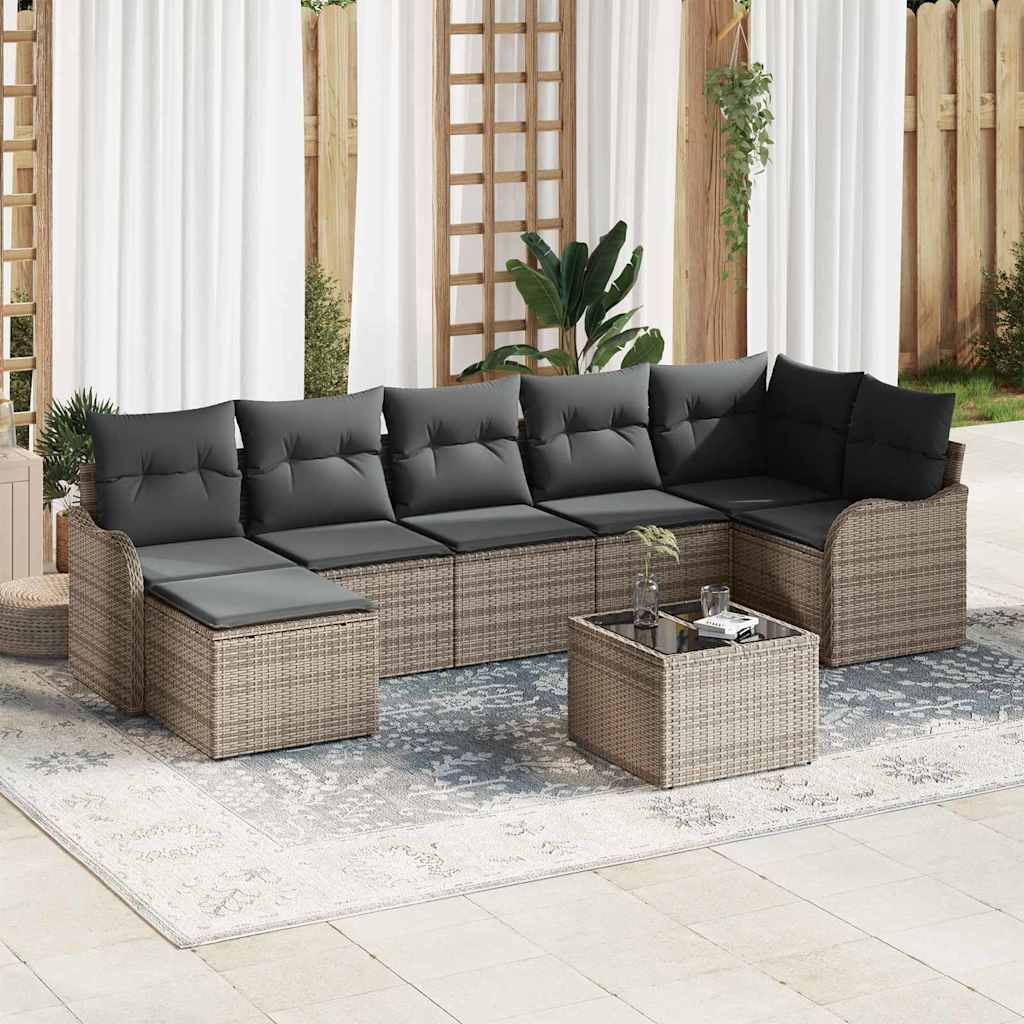 Tuin Sofa Set Met Kussen 8 Pcs Poly Riet