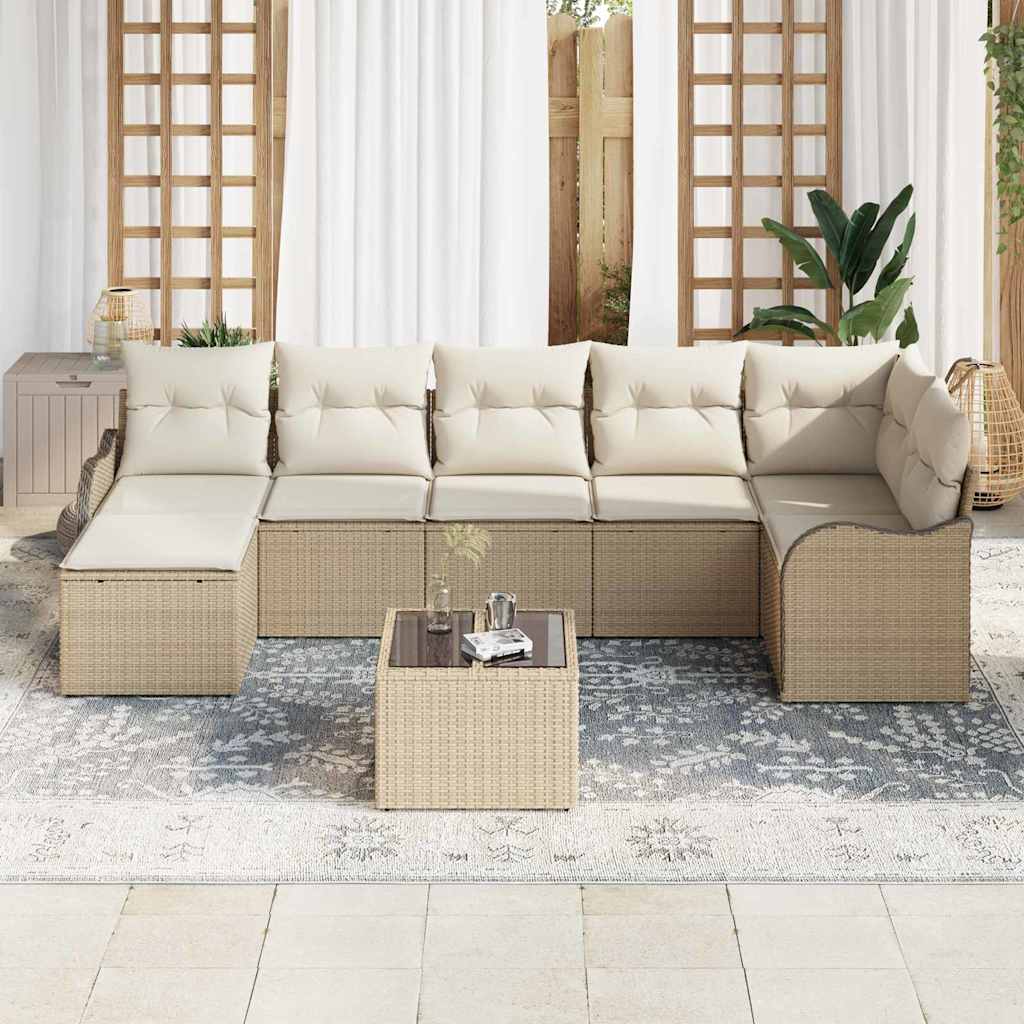 Tuin Sofa Set Met Kussen 8 Pcs Poly Riet