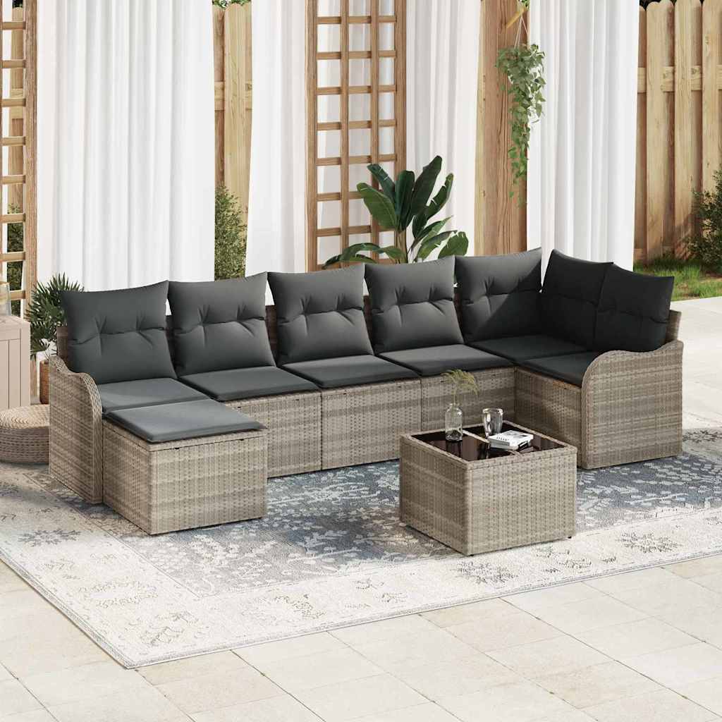Tuin Sofa Set Met Kussen 8 Pcs Poly Riet