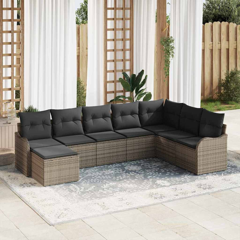Tuin Sofa Set Met Kussen 9 Pcs Poly Riet