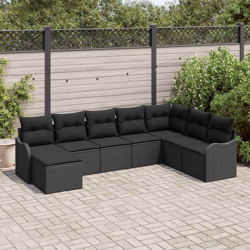 Tuin Sofa Set Met Kussen 9 Pcs Poly Riet