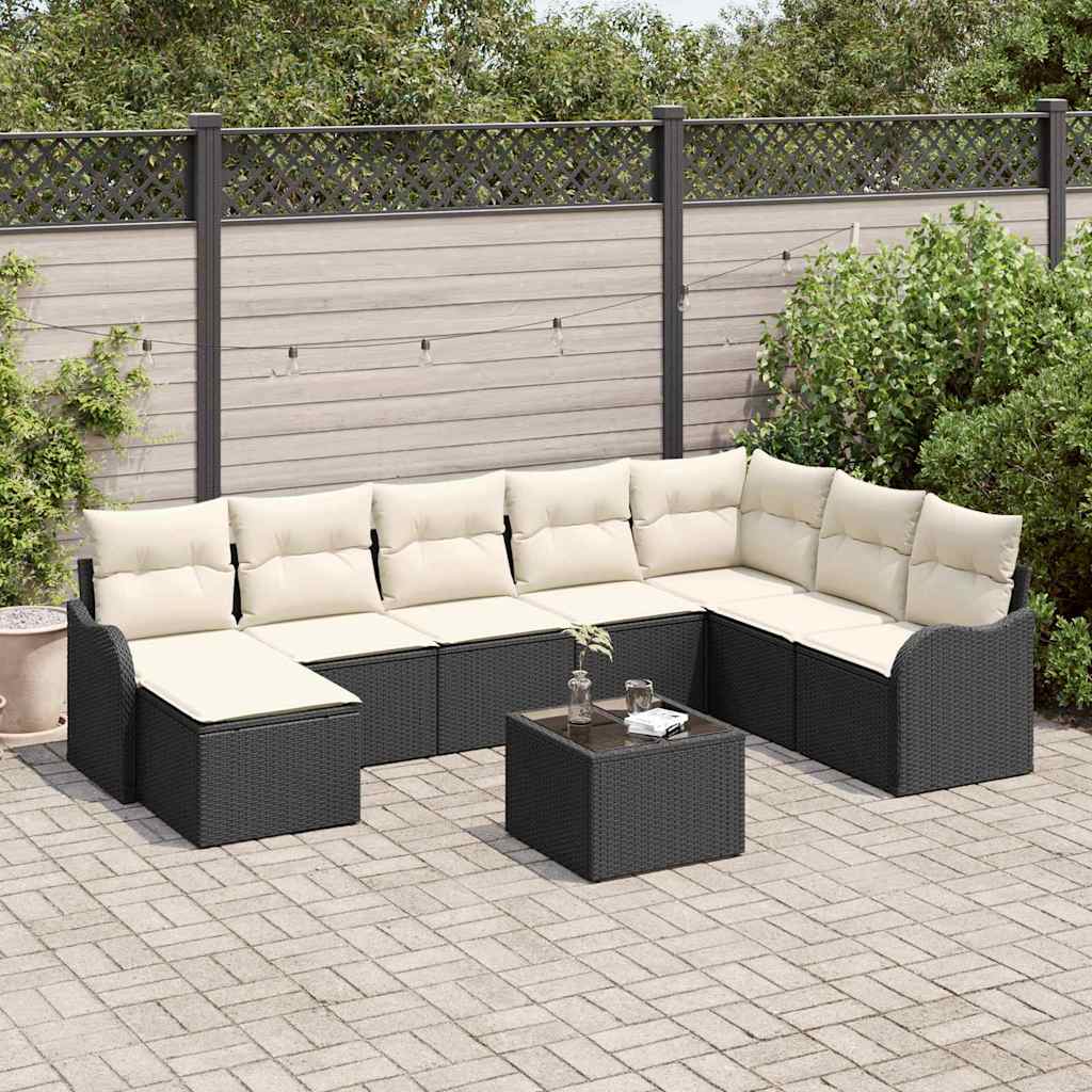 Tuin Sofa Set Met Kussen 9 Pcs Poly Riet