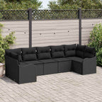Tuin Sofa Set Met Kussen 7 Pcs Poly Riet