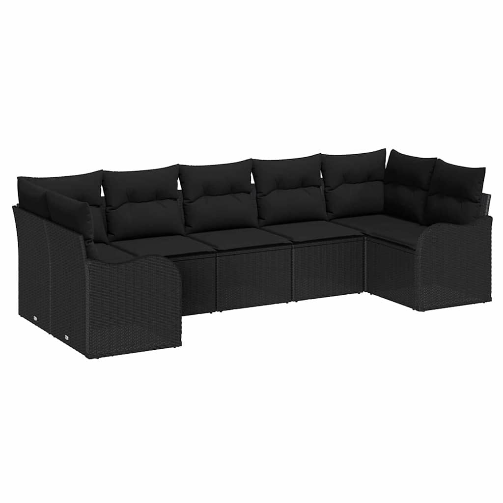 Tuin Sofa Set Met Kussen 7 Pcs Poly Riet