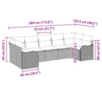 Tuin Sofa Set Met Kussen 7 Pcs Poly Riet