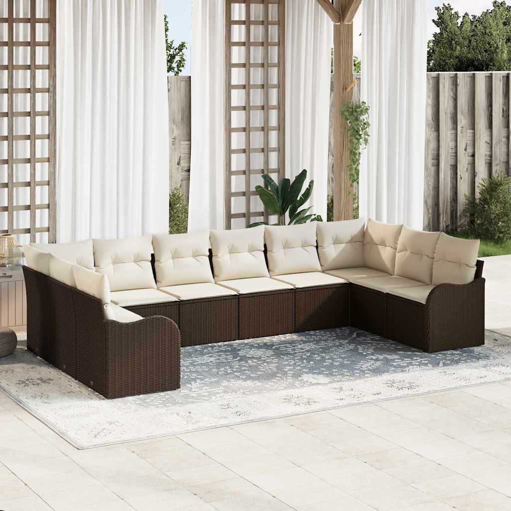 Tuin Sofa Set Met Kussen 11 Pcs Poly Riet
