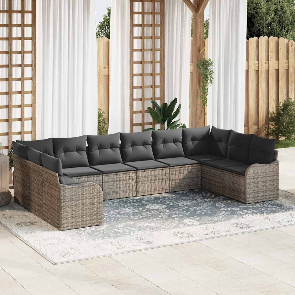 Tuin Sofa Set Met Kussen 11 Pcs Poly Riet